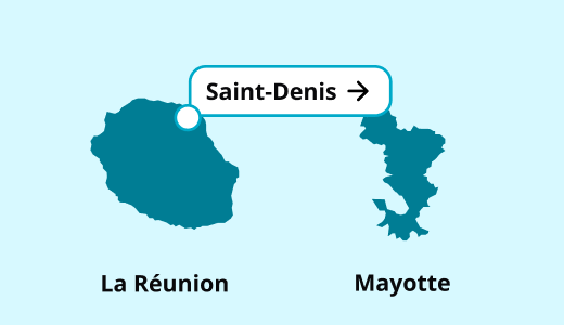 localisation sur carte du centre de la R&eacute;union et ses d&eacute;partements concern&eacute;s