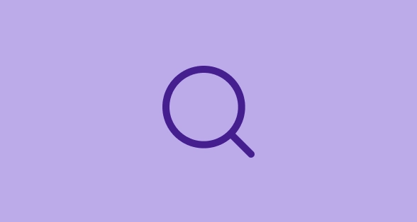 visuel d'un picto loupe sur fond violet pour vignettes