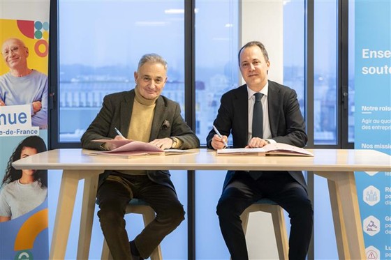 Didier Malric, directeur g&eacute;n&eacute;ral de l&rsquo;Urssaf &Icirc;le-de-France, et Antonin Blanckaert, directeur g&eacute;n&eacute;ral de l&rsquo;AGS.
